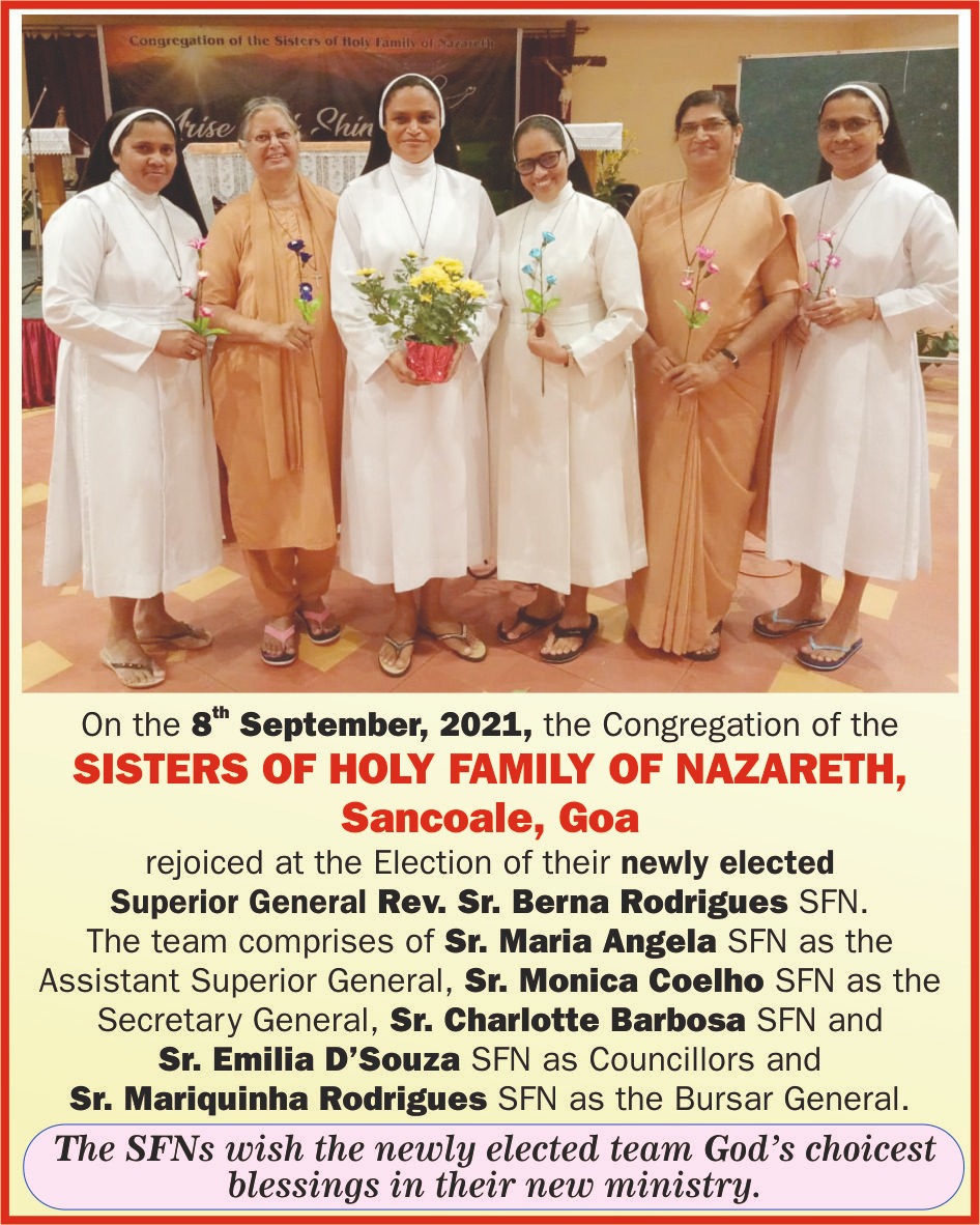Sisters of holy family Nazareth, Sancoale, Goa
